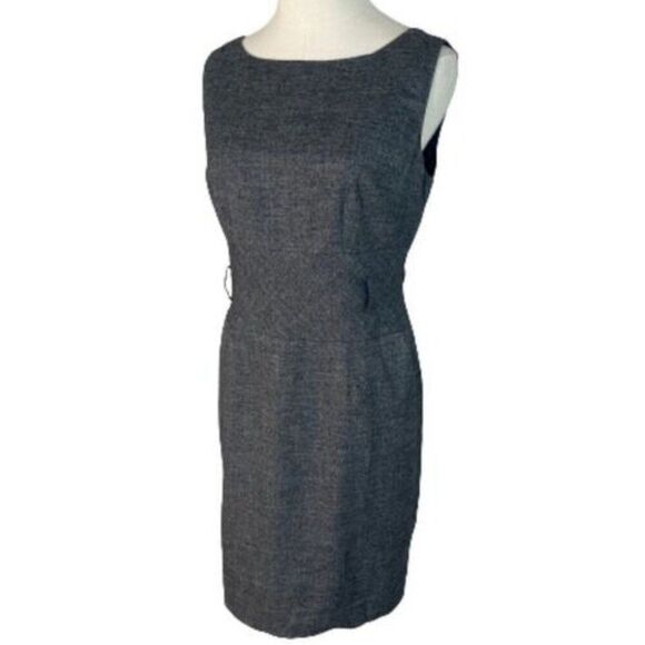 Banana Republic Mini Dress Size 6 Gray Pencil Fitted With Pockets - Picture 1 of 6